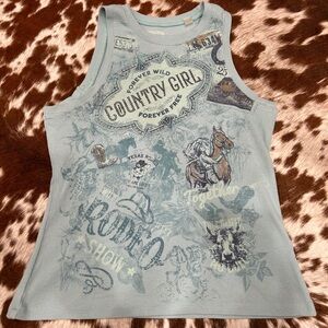 Shyanne western style tank top - size Medium